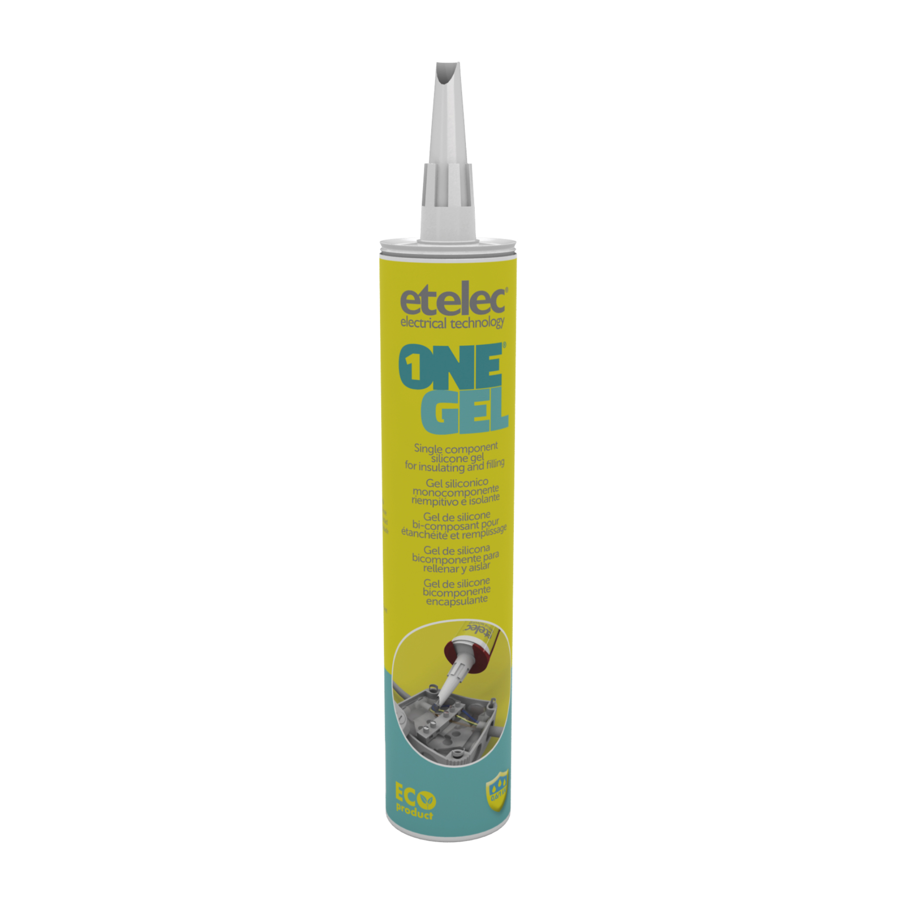 Etelec ONEGEL [0.3 Liter/10 oz] Electrical Reenterable [VERY THICK &  STICKY] Encapsulating Potting Gel