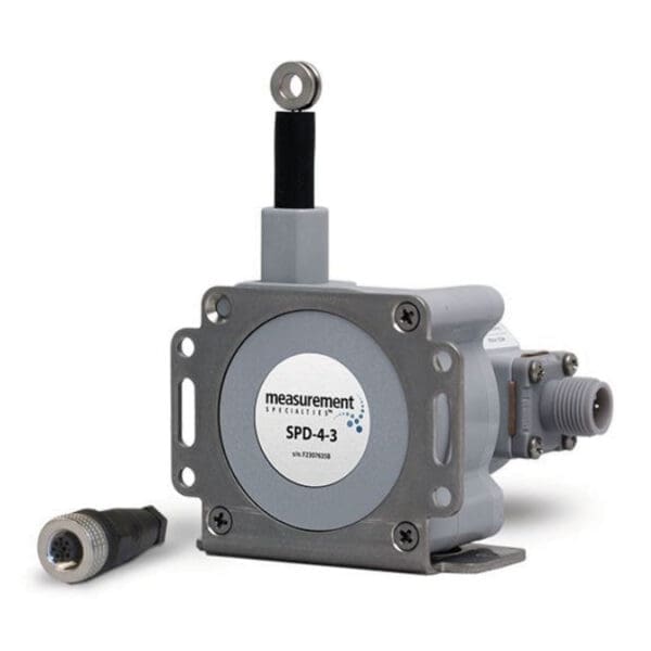 String Potentiometer, 4.75-inch range, V & mA output, with M12 cable connector (for outdoor use)